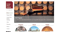 Desktop Screenshot of coriolemusicfestival.com